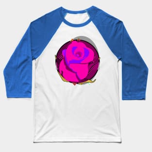 Pink Rose Baseball T-Shirt